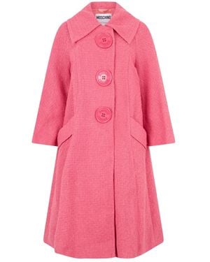 Moschino Single-Breasted Coats - Pink