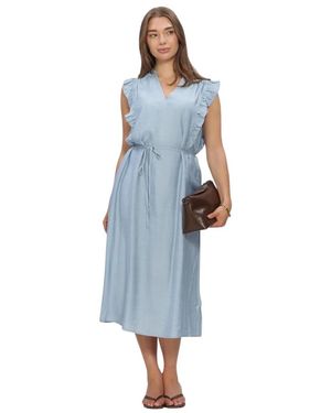 co'couture Kleedjes ,Blauw ,Heracc Frill Ss V-Dress
