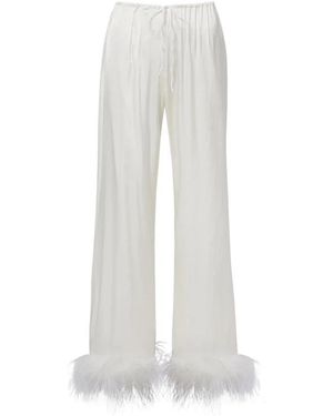 Oséree Bridal Satin Pants Plumage - Wit