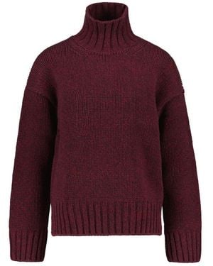 Closed Reiner Schurwoll-Rollkragenpullover - Rot