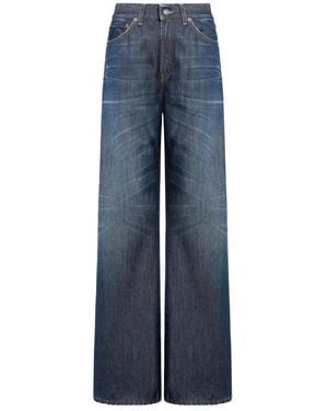 Dondup Jeans ,Blauw ,Katoen Amber Wide Leg 5-Pocket Jeans