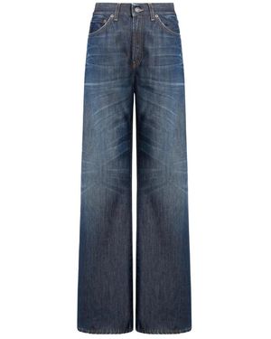 Dondup Jeans ,Blauw ,Katoen Amber Wide Leg 5-Pocket Jeans