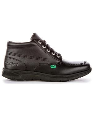 Kickers Lace-Up Leather Trainers - Black