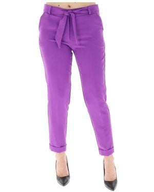 Sol Wears Women Slim-Fit Pants - Purple