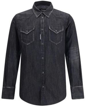DSquared² Klassisches Westernhemd - Blau