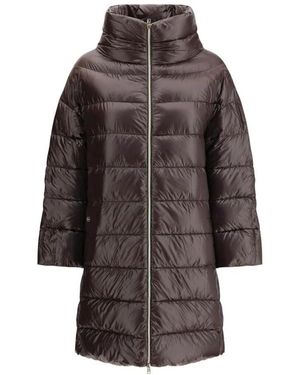 Herno Steppdaunenjacke Mit Hohem Kragen - Braun