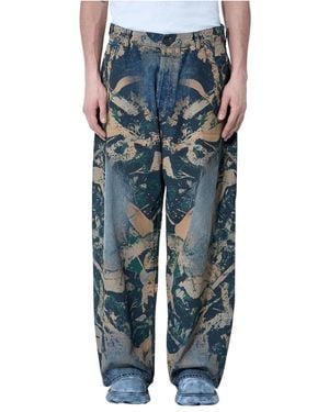Acne Studios Bedrukte Straight-Leg Jeans - Blauw