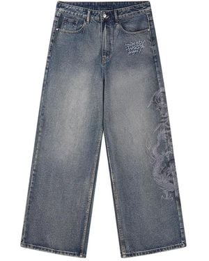 Ed Hardy Wide Jeans - Blu