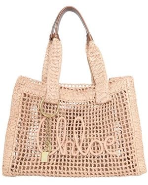 Chloé Tassen ,Roze ,Leer Summer Banana Tote - Naturel