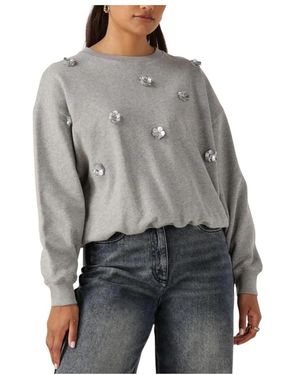 Nukus Beatriz Pullover Flower - Grijs
