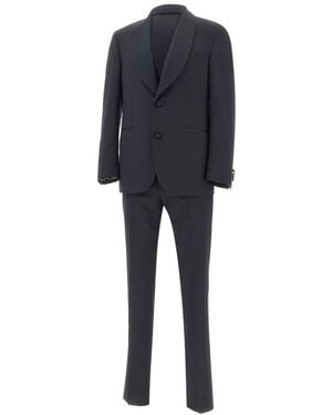 Corneliani Single Breasted Suits - Black