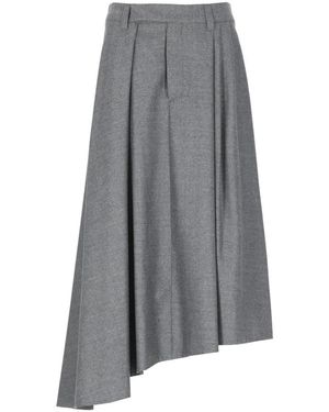 Brunello Cucinelli Midi Skirts - Grijs