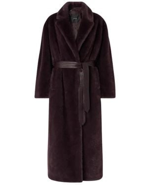 Pinko Belted Coats - Rouge