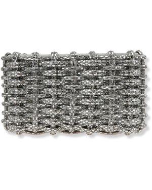 Jonathan Simkhai Morgan Geweven Strass Clutch - Metallic