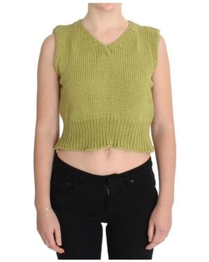 Pink Memories V-Neck Knitwear - Verde