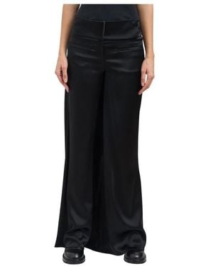 Courreges Infinity Satin Hose - Schwarz