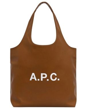 A.P.C. Tote Bags - Marron