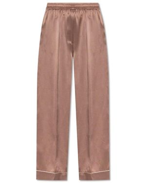 Dolce & Gabbana Nachtkleding ,Roze ,Zijden Pyjamabroek - Bruin