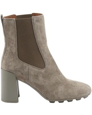 Hogan Heeled Boots - Gris