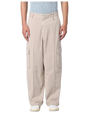Fendi Wide Trousers - Neutro