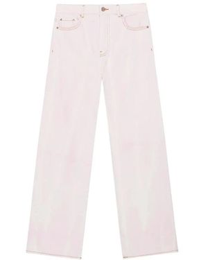 Ganni Straight Jeans - Blanc