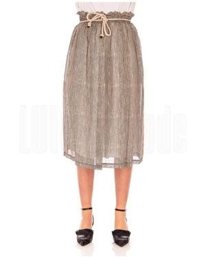 Alpha Studio Midi Skirts - Natural