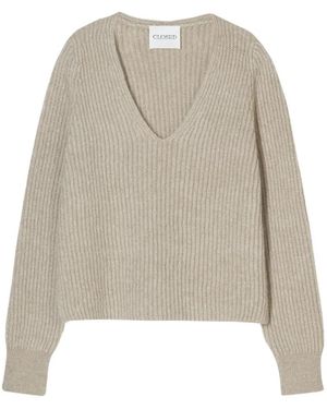 Closed V-Neck Knitwear - Natural