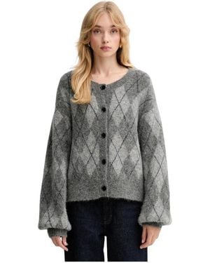 Gestuz Argyle Check Vest - Grijs