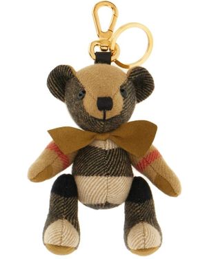 Burberry Accessoires ,Leer Thomas Bear Charm - Metallic