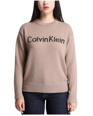 Calvin Klein Round-Neck Knitwear - Neutre