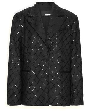 ROTATE BIRGER CHRISTENSEN Blazer Oversize Con Paillettes - Black