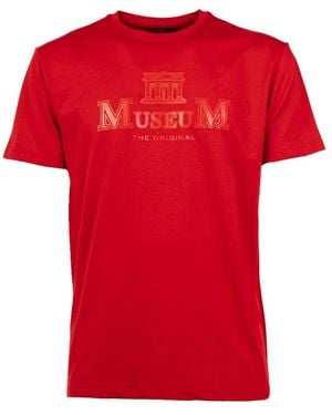 Museum Herren Militär Tony Kurzarm T-Shirt - Rot