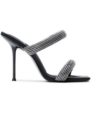 Alexander Wang Schwarze Seiden- & Nylon-Sandalen