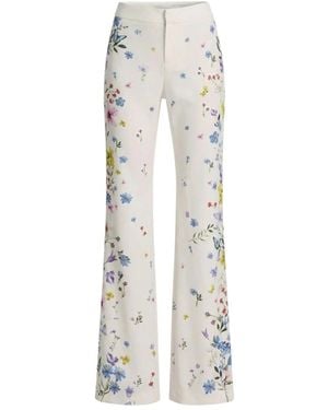 Alice + Olivia Broeken ,Veelkleurig ,Leer Andrew Pant - Wit