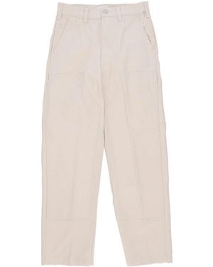 Obey Straight Trousers - White