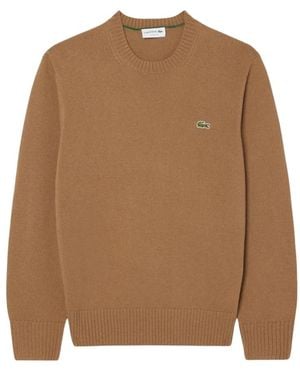 Lacoste Round-Neck Knitwear - Marrón
