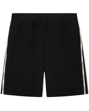 EA7 Korte Broeken ,Zwart ,Katoen Casual Shorts