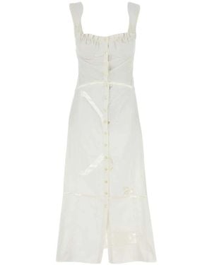 Marine Serre Shirt Dresses - White
