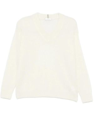 Panicale Pullover Mit V-Ausschnitt - Weiß