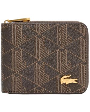 Lacoste Die Kompakte Reißverschluss-Geldbörse Blend - Braun