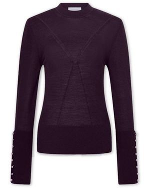Rabanne Pullover Aus Seide Und Merinowolle - Lila