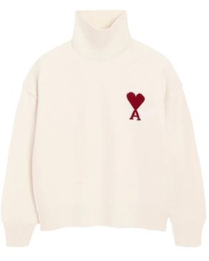 Ami Paris Turtlenecks - Blanco