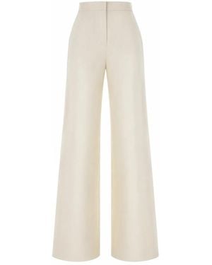 Max Mara Broeken ,Katoen Dentice Wijde Broek - Wit