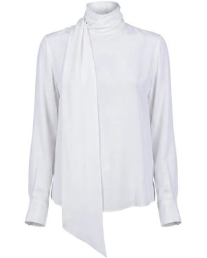 Ottod'Ame Overhemden ,Wit ,Katoen Poplin Blouse