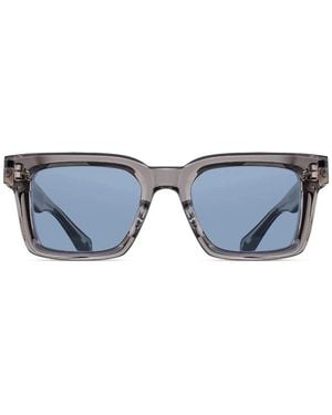 Matsuda M1033 Rechthoekige Zonnebril - Blauw
