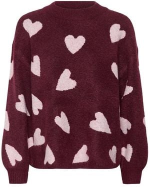 Kaffe Round-Neck Knitwear - Violet