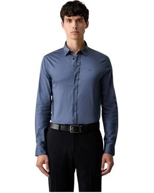ARMANI EXCHANGE Slim-Fit Shirt - Blauw