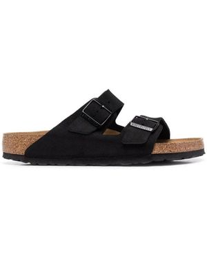 Birkenstock Schwarze Wildledersandale
