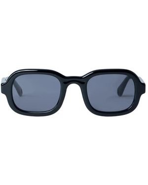 Brain Dead Accessoires ,Zwart ,Nylon Geometric Square Zonnebrillen - Blauw
