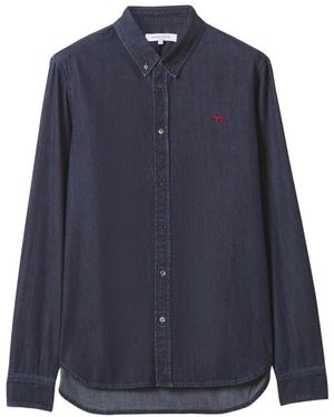 Maison Kitsuné Profile Fox Casual Shirt - Blauw
